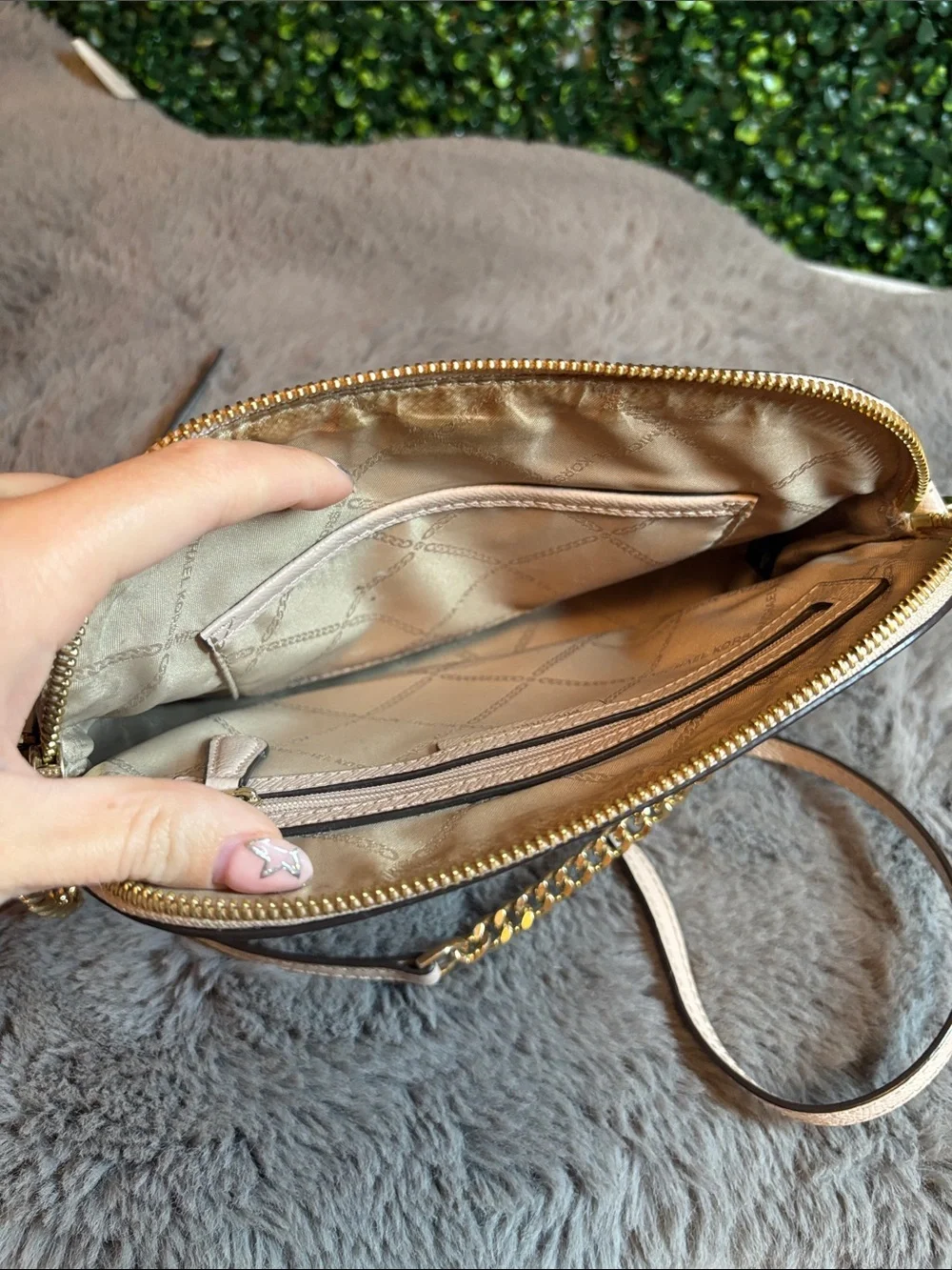 Michael Kors Cream Pink Crossbody Bag